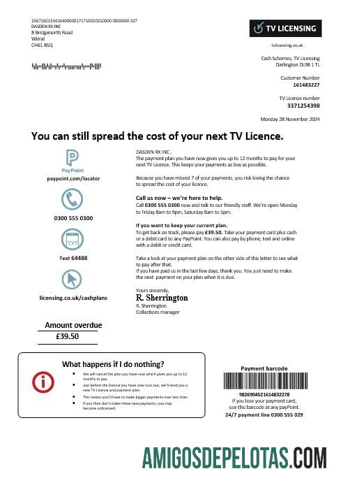 realista Modelo de conta de serviços públicos de licenciamento de TV do Reino Unido em formatos Word e PDF